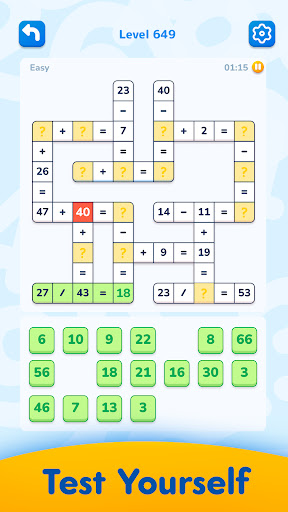 Math Crossword — Number puzzle