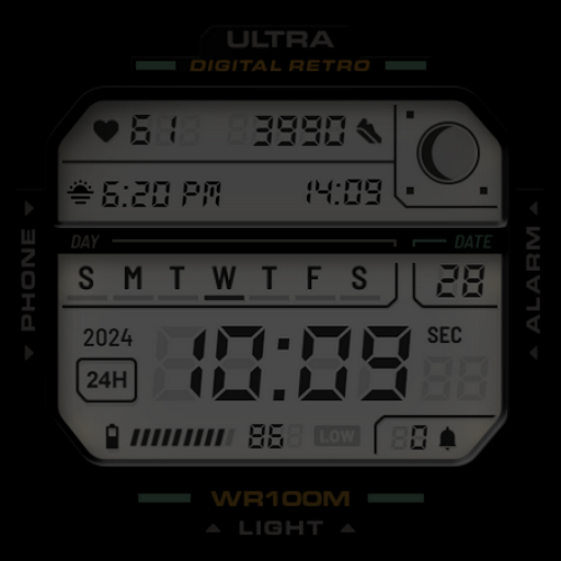 ULTRA Digital Retro watch face