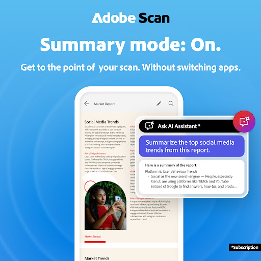 Adobe Scan AI PDF Scanner, OCR