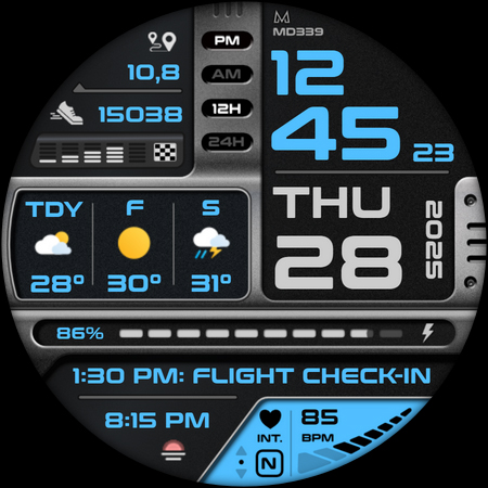 MD339 Digital watch face