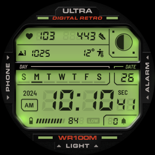 ULTRA Digital Retro watch face