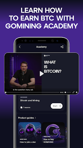 GoMining: Mining, Using BTC