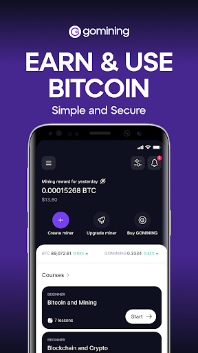 GoMining: Mining, Using BTC