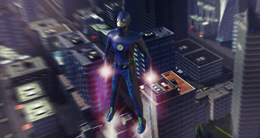 Superhero Flying speedster