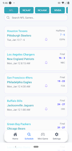 Live Scores : NFL NCAA NBA MLB