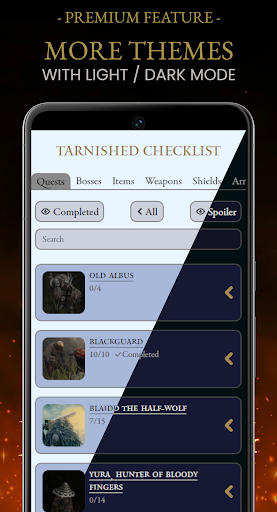 Tarnished Checklist Premium