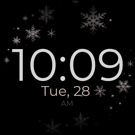 Snowflake rose gold watch face