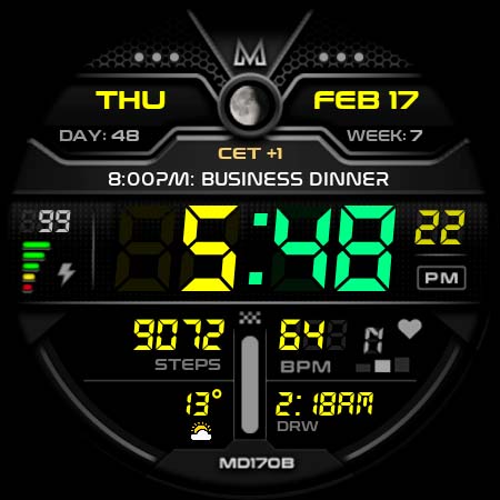 MD170B Digital watch face