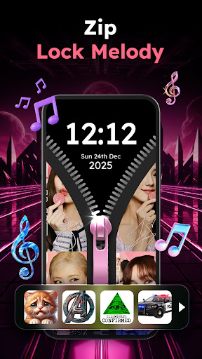 Zipper Lock Wallpapers Screen