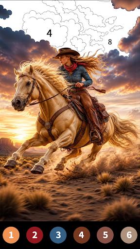 Wild West Color by Number Book
