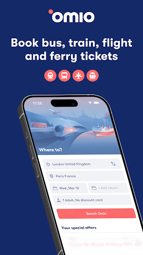 Omio: Book Train, Bus, Flights