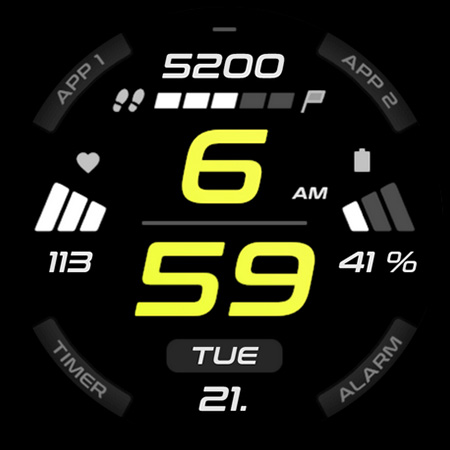 SPORT xR: Watch face