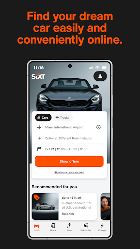 SIXT rent. share. ride. plus.