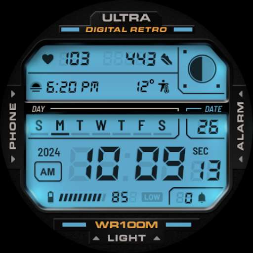 ULTRA Digital Retro watch face