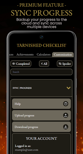 Tarnished Checklist Premium