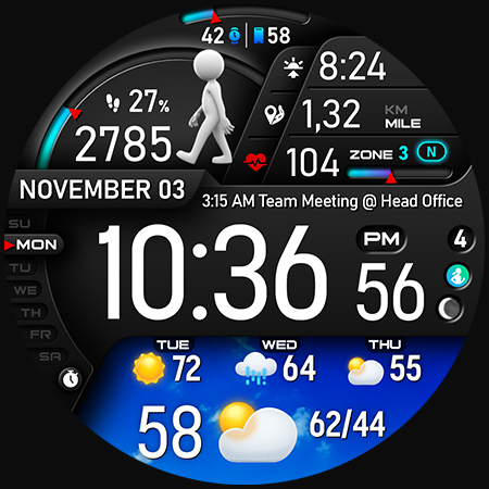 PER23 Digital Watch Face