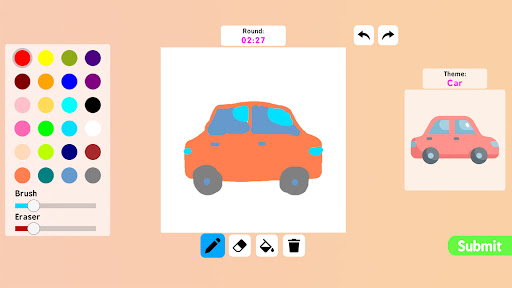 Coloring games: speed drawing