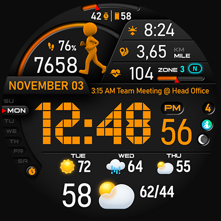PER23 Digital Watch Face