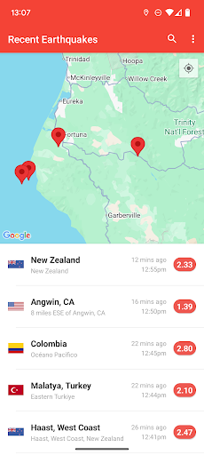 My Earthquake Alerts - Map