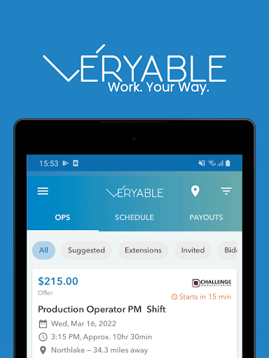 Veryable: Work. Next Day Pay