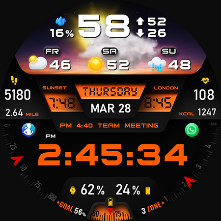 PER27 Digital Watch Face