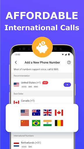 2nd Phone Number - Call & Text