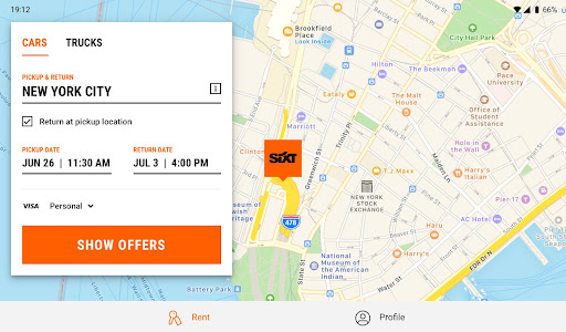 SIXT rent. share. ride. plus.