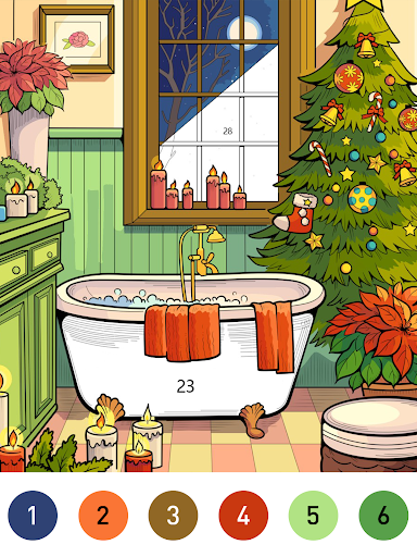 Interior Color by Number Book