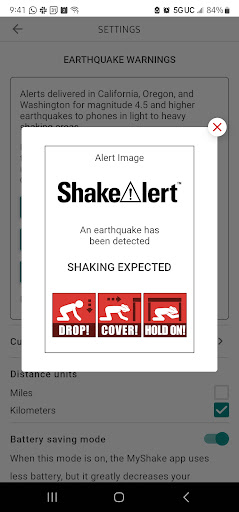MyShake Earthquake Alerts