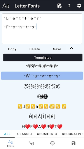 Letter Fonts - Stylish Text