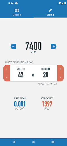Ductulator - HVAC Duct Sizing