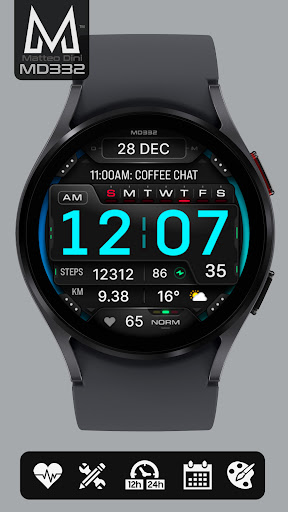 MD332 Digital watch face