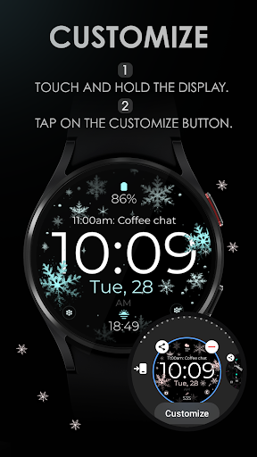 Snowflake rose gold watch face