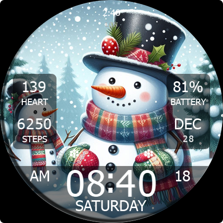 Key WF55 Snowman Watch Face