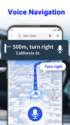 GPS Voice Navigation: Live Map