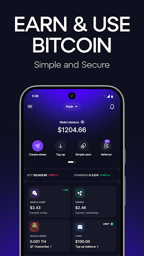 GoMining: Mining, Using BTC