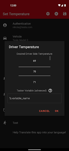 Bolt for Tesla - Tasker Plugin