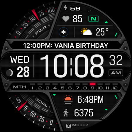 MD307 Digital watch face