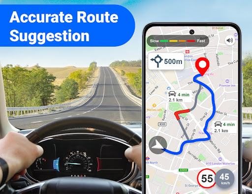 GPS Map Driving Directions