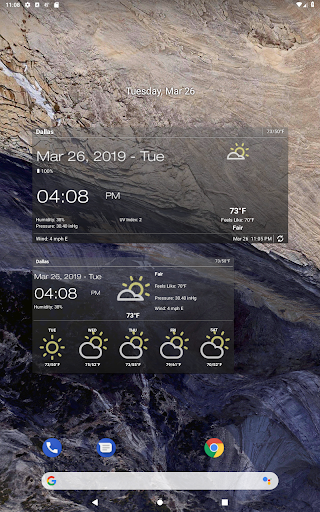 Weather & Clock Widget