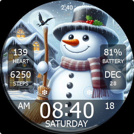 Key WF55 Snowman Watch Face