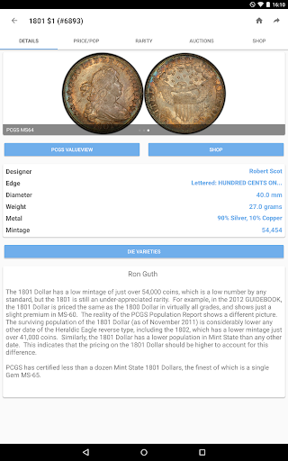 PCGS CoinFacts - U.S. Coin Val