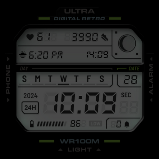 ULTRA Digital Retro watch face