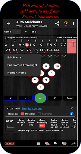 Premier Bowl Scorekeeper