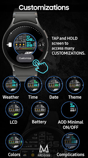 MD339 Digital watch face