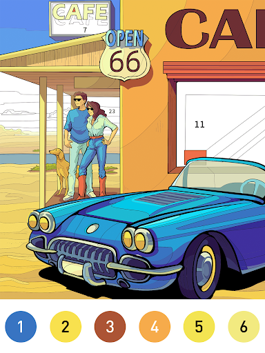 Nostalgia Color by number game