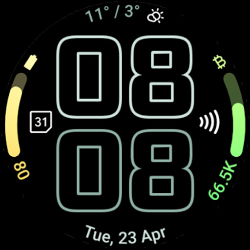 Outlined Watch Face
