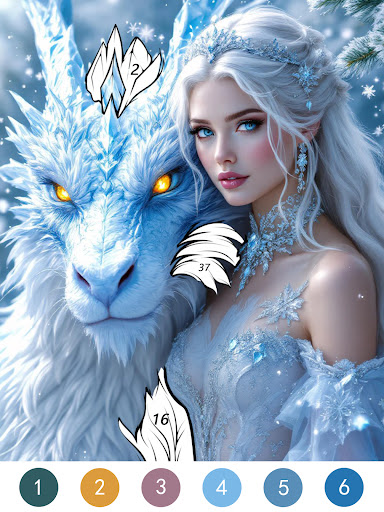 Fantasy Color By Number Game