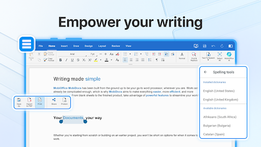 MobiOffice: Word, Sheets, PDF
