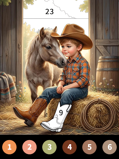 Wild West Color by Number Book